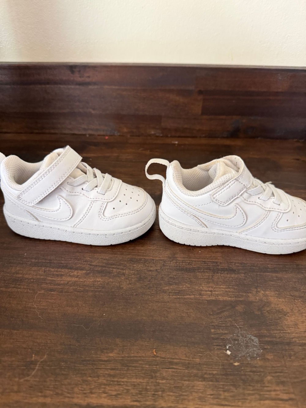 Nike Kids White Velcro & Lace Sneakers - Picture 3 of 5
